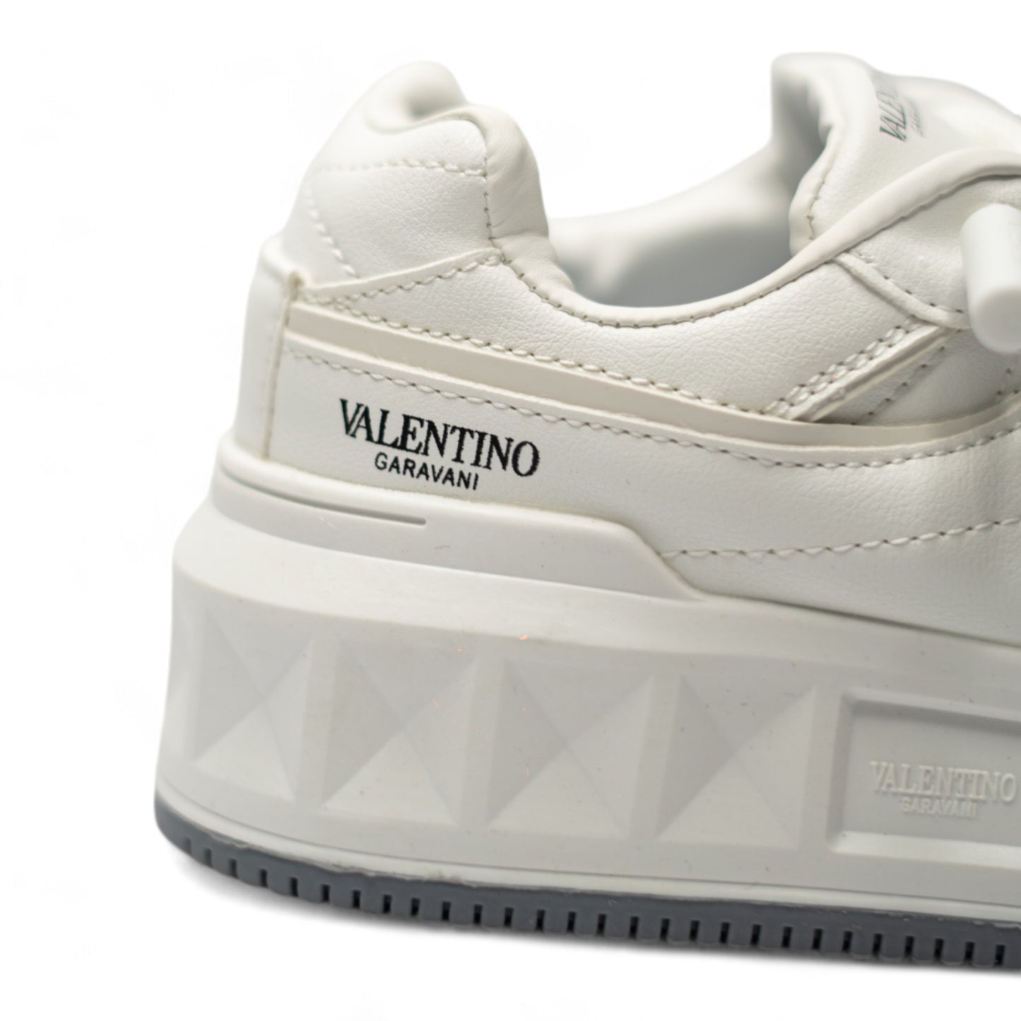 VALENTINO PLATAFORMA BLANCO SUELA GRIS GARAVANI