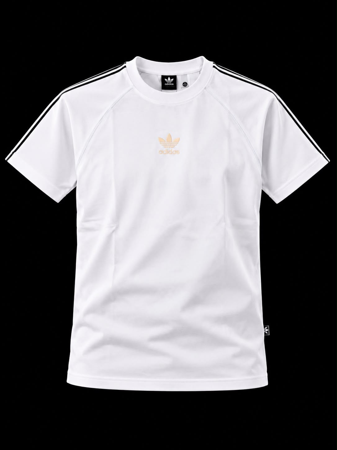 CAMISETA ADIDAS BLANCA LOGO BEIGE