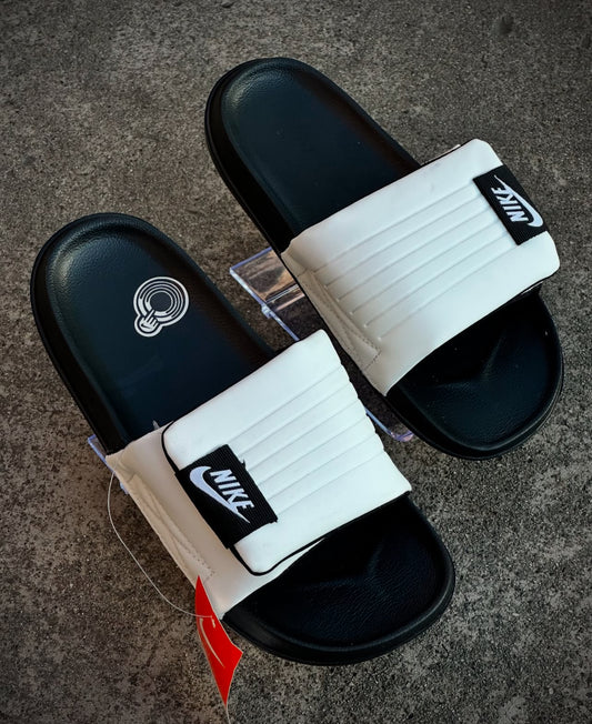 CHANCLAS NIKE BLAN/NEGRO