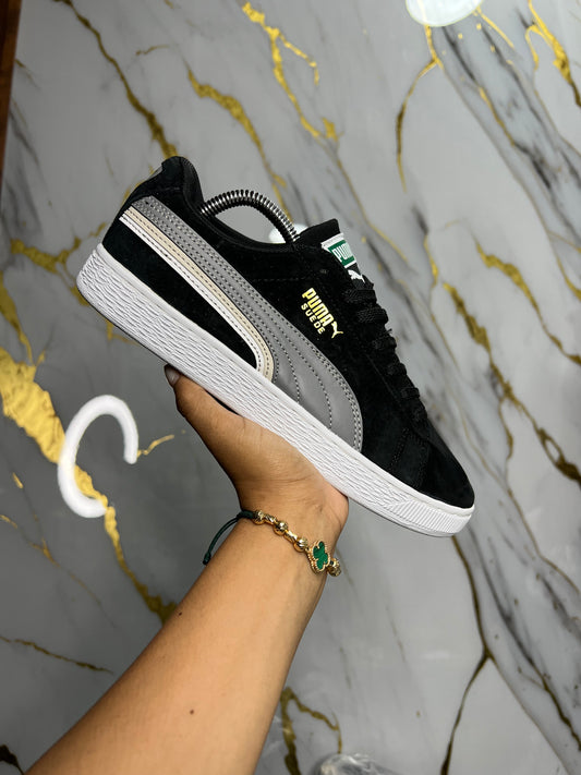 PUMA SUEDE NEGRO 3 LINEAS