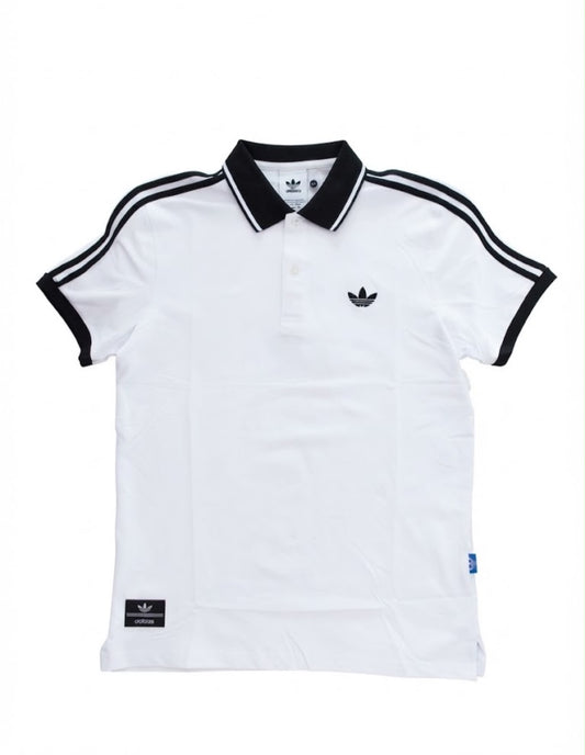 CAMISETA ADIDAS TIPO POLO BLANCO