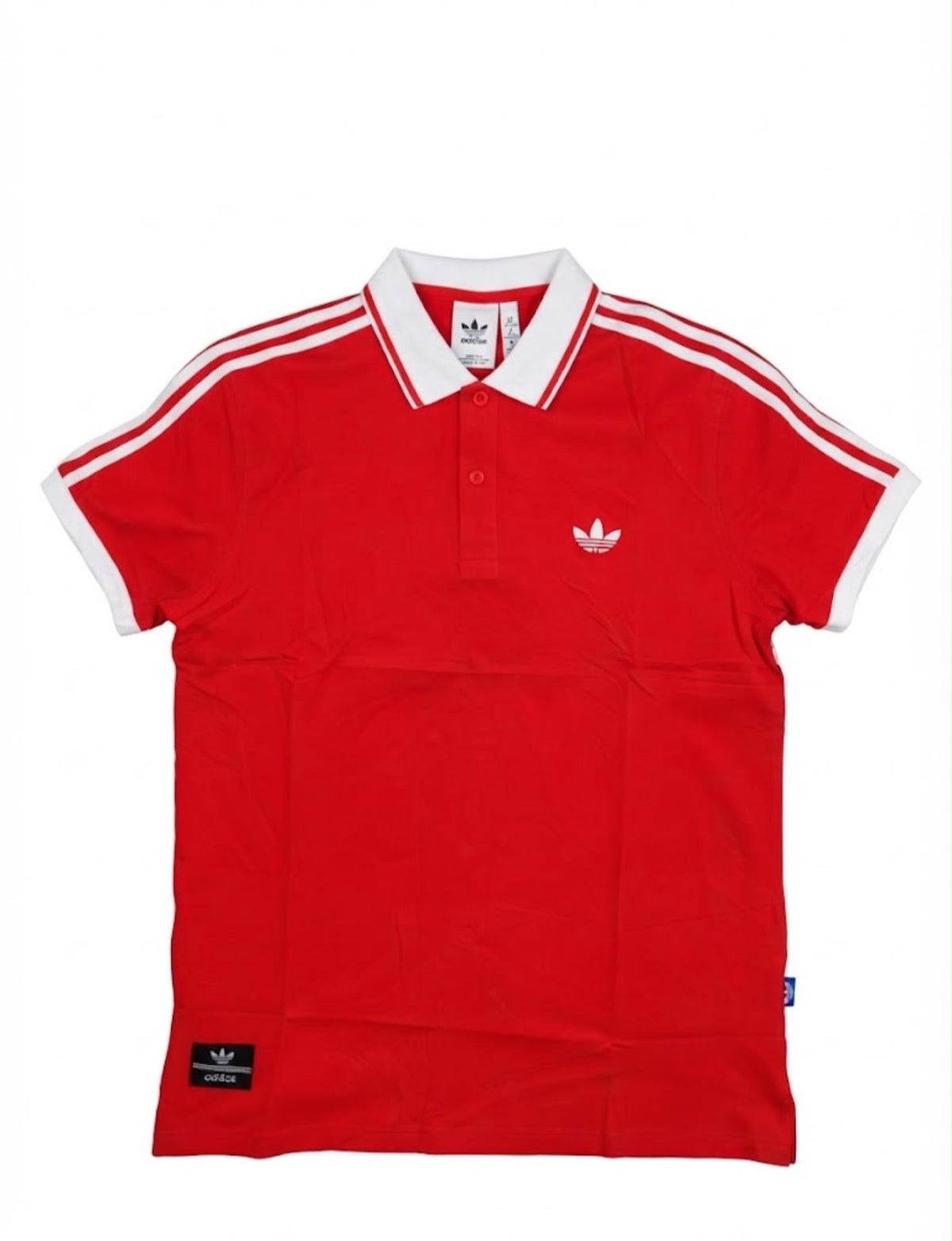 CAMISETA ADIDAS TIPO POLO ROJO