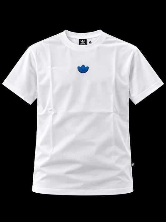 CAMISETA ADIDAS BLANCA LOGO AZUL