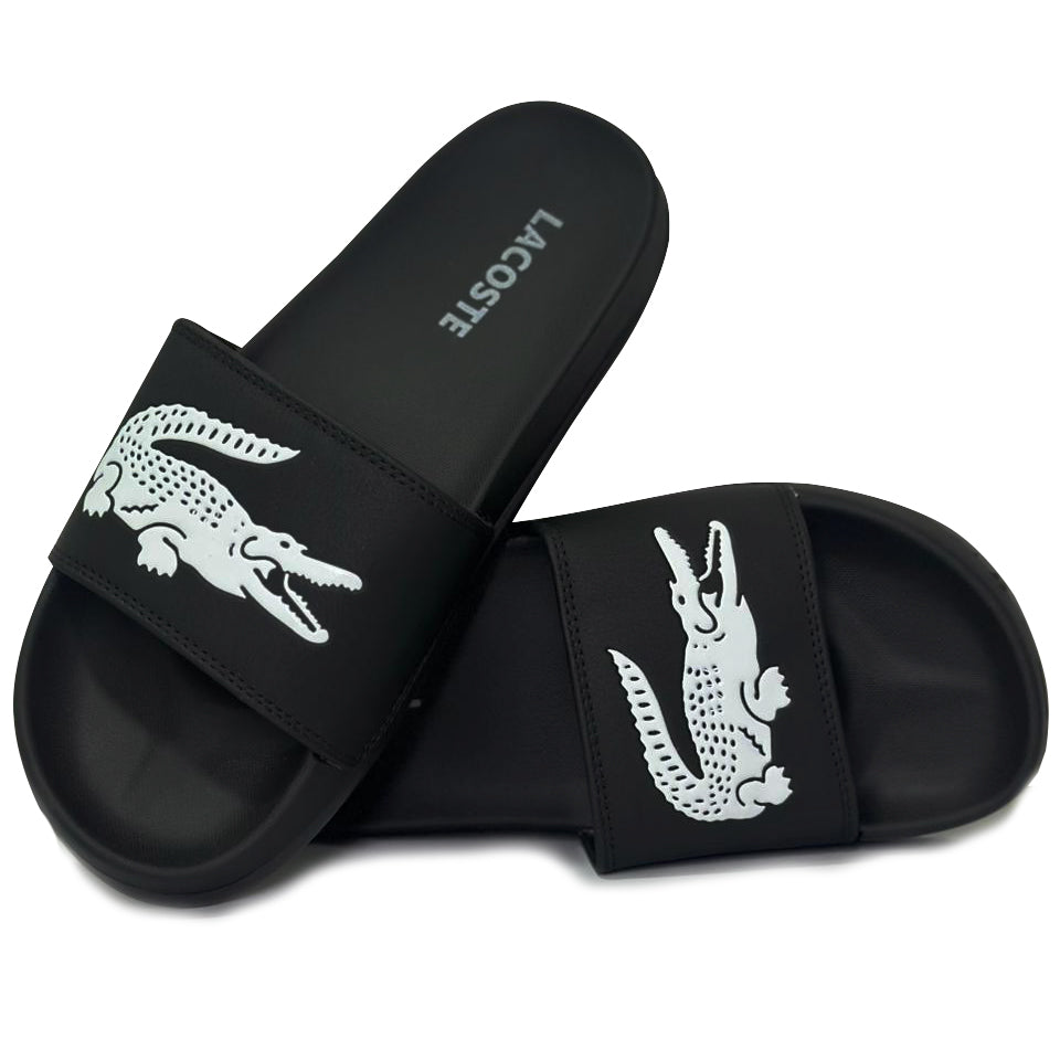 CHANCLAS LACOSTE BLACK