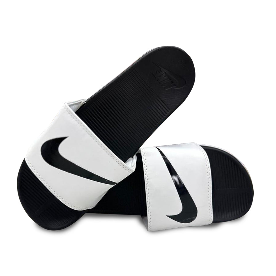 CHANCLAS NIKE BLAN/NEGRO
