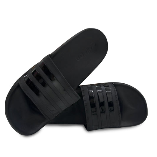 CHANCLAS ADIDAS 3 LINEAS NEGRAS